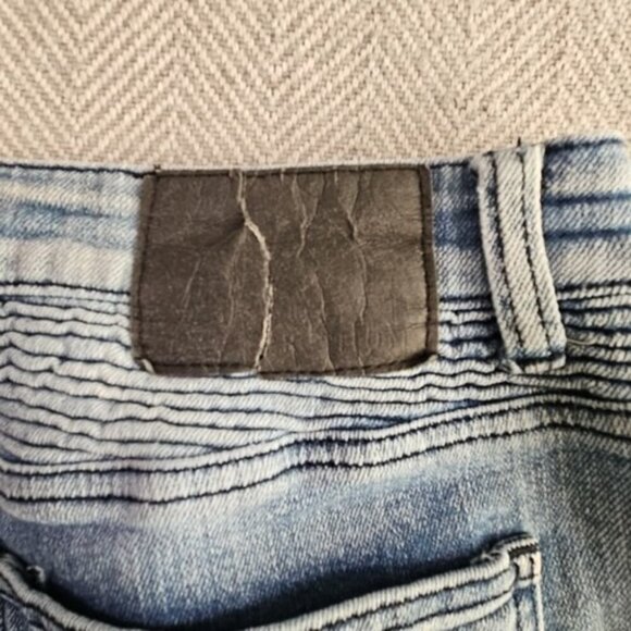 Rue21 Premium Jeans Men's 32x34 Skinny Supreme Flex Distressed Racing Stripe - Picture 8 of 16